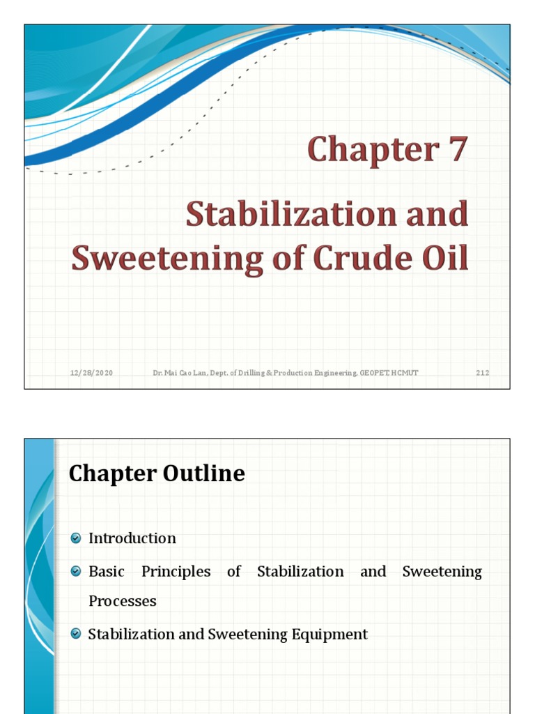Crude Oil Stabilization and Sweetening | PDF | Atmosphere | Gases