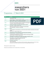 Young Researchers Conference 2021: Programme - 17 March 2021