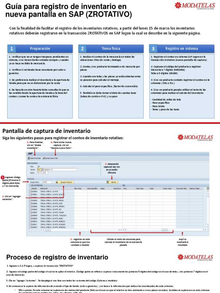 Registro de Inventario Rotativo en SAP | PDF | Inventario