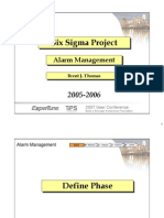 Six Sigma Project Alarm Management