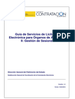 Guía Licitación Electrónica: Gestión Sesiones Órganos Asistencia