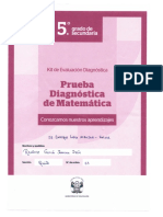 Resolución de La Prueba Diagnostica de 5°