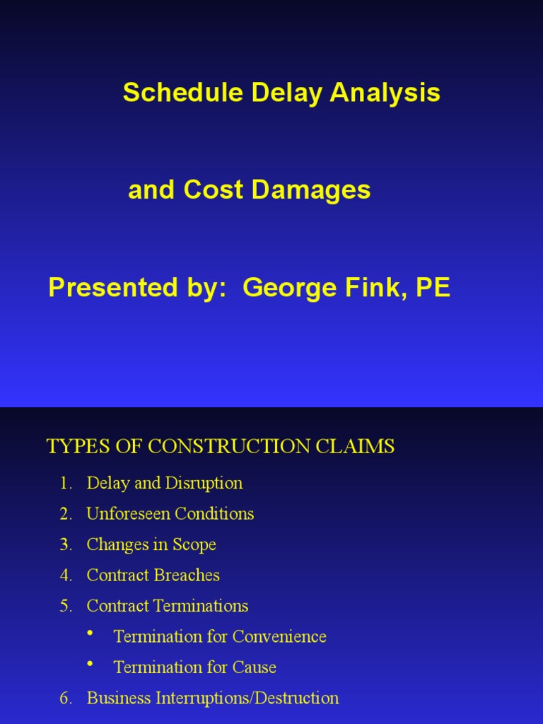 Construction Delay Analysis and Damages | PDF | Cost | Carpentry