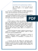 Orígenes y Características de La Epidemiologia Analítica