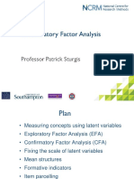 Confirmatory Factor Analysis: Professor Patrick Sturgis