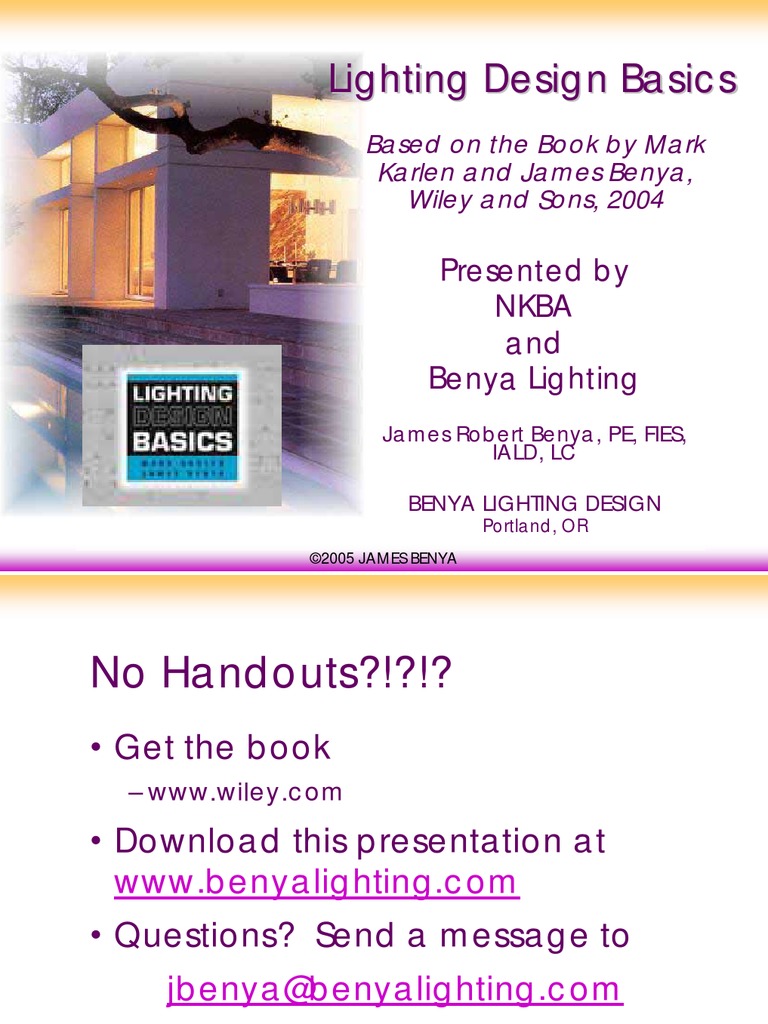 Lighting Design Basics PDF