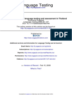 Issues and Trends in Language Testing and Assessment in Thailand