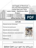 Service and Supply of Electrical Installations and Instrumentation in Vizcachas Dam and Titire Water Intake - Quellaveco Mine Project