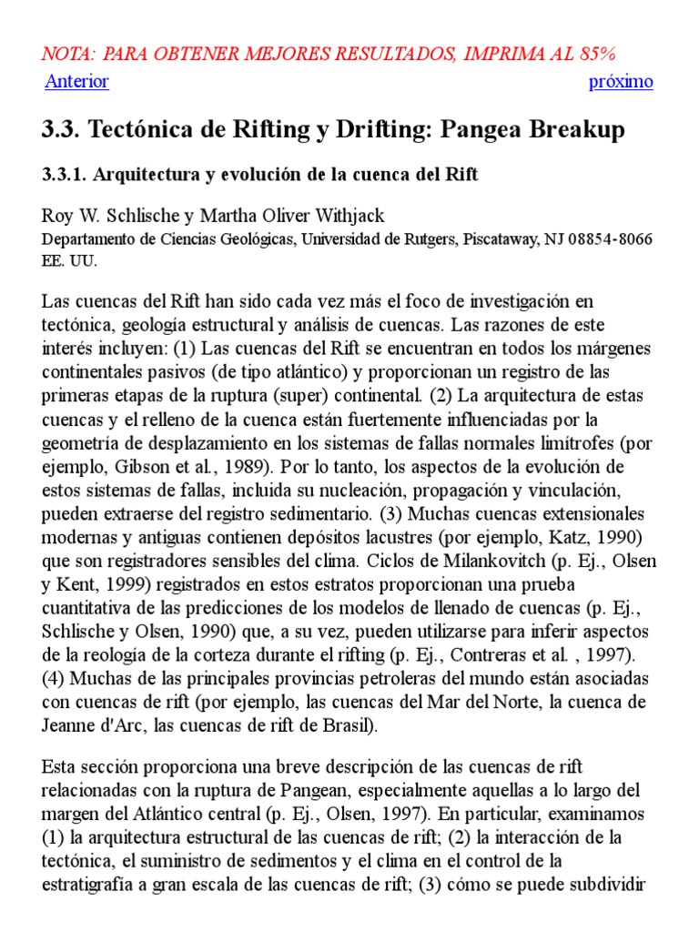 Arquitectura de Cuencas de Rift | PDF | Falla (geología) | lago