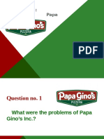 Case Analysis 3: Papa Gino's Inc