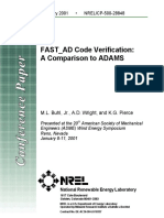 FAST - AD Code Verification: A Comparison To ADAMS: M.L. Buhl, JR., A.D. Wright, and K.G. Pierce