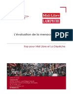 F - Baromètre de l'Évaluation de La Menace Terroriste - Vague 31 (Sept. 2016; Ifop)