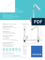 AV5030001 Griferia Lavaplatos Sencilla Aluvia Palanca Ficha Tecnica