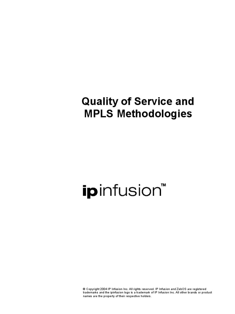 Quality of Service and MPLS Methodologies | PDF | Multiprotocol Label ...