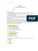 English Task Analyze The Discussion Text: Name: Gusti Dhika Zafira Class: 12 MIA 3 A. Choose The Best Option