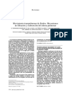 Movimiento Transpulmonar de Fluidos. Mecanismos de Filtración y Reabsorción Del Edema Pulmonar