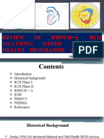 Review OF Rmnch+A, RCH Including Other Maternal Health Programme and Idsp