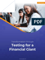 Testing For A Financial Giant: Transformation Through