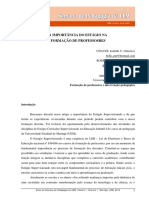 A IMPORTÂNCIA DO ESTÁGIO NA FORMAÇÃO DE PROFESSORES DE PEDAGOGIA