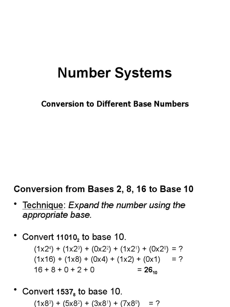 02 Number Systems Conversion | PDF | Notation | Theory Of Computation