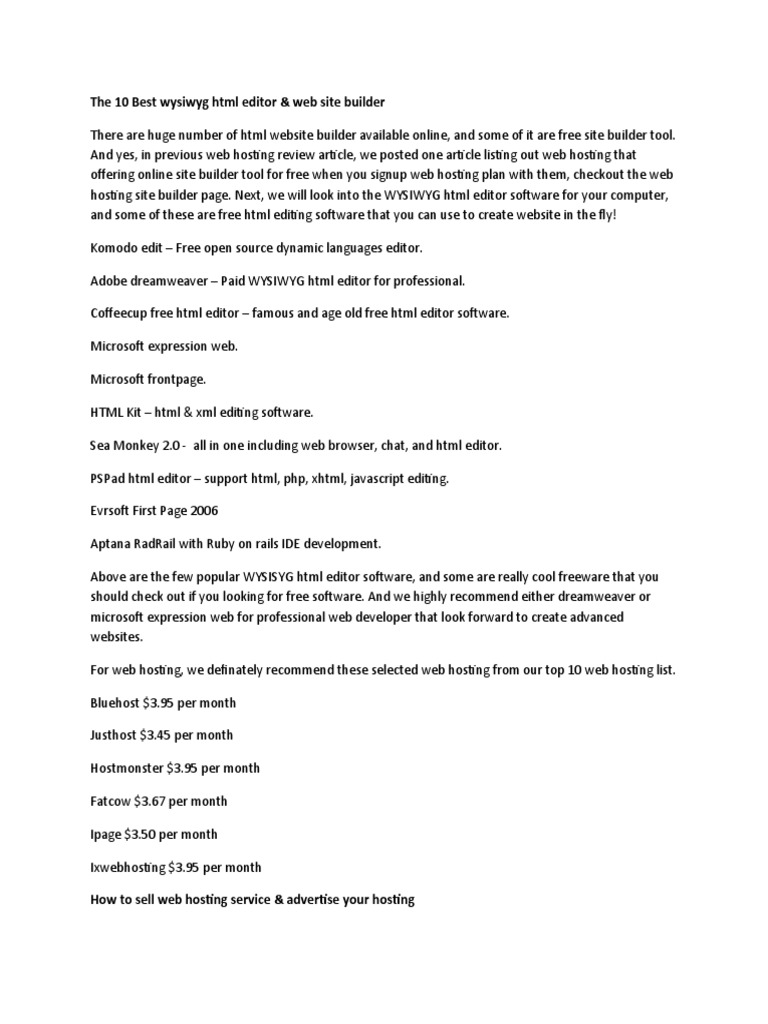 the-10-best-wysiwyg-html-editor-pdf-html-world-wide-web