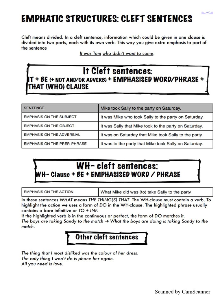 Cleft Sentence-1 | PDF