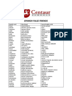 Centaur Spanish False Friends Final