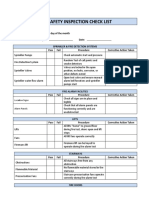 Monthly Fire Safety Inspection Checklist