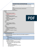 Natura Sample Product Activity Message: DZ1CLNT210