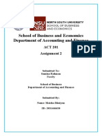 School of Business and Economics Department of Accounting and Finance