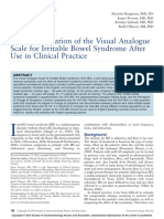 Further Validation of The Visual Analogue Scale For Irritable Bowel Syndrome After Use in Clinical Practice
