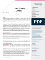 Infrastructure and Project Finance Rating Criteria