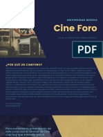 Cine Foro - Universidad Modelo - Propuesta - Pedro Massa
