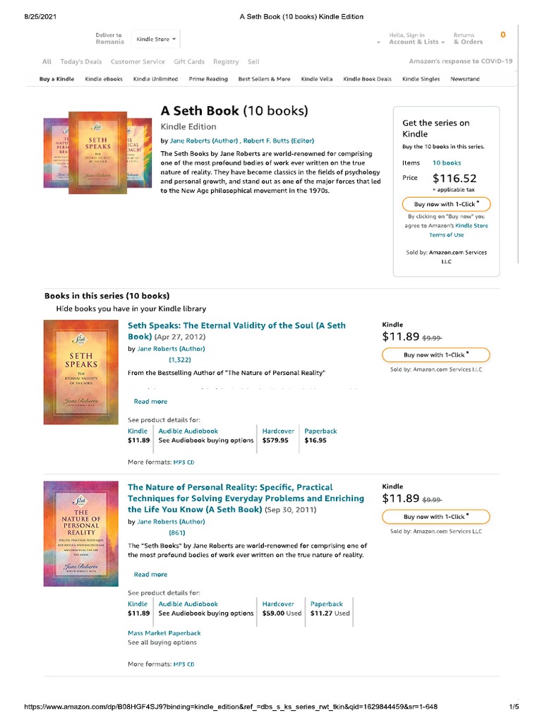 A Seth Book (10 Books) Kindle Edition | PDF