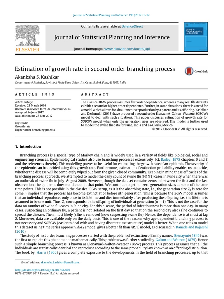 Journal of statistical planning and inference akanksha s kashikar