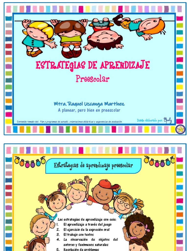 Estrategias de Aprendizaje en Preescolar | PDF | Aprendizaje | Evaluación