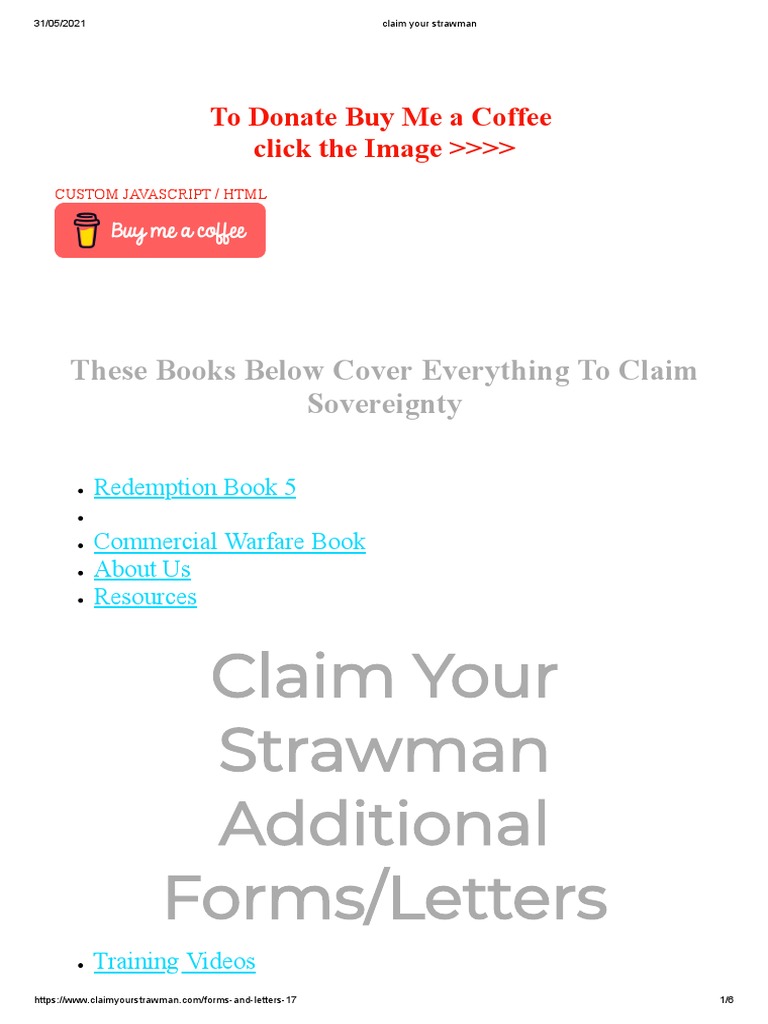 Claim Your Strawman Forms UK PDF Notary Public Copyright