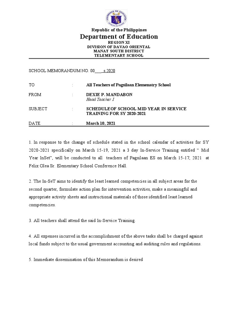 Department of Education: Republic of The Philippines | PDF