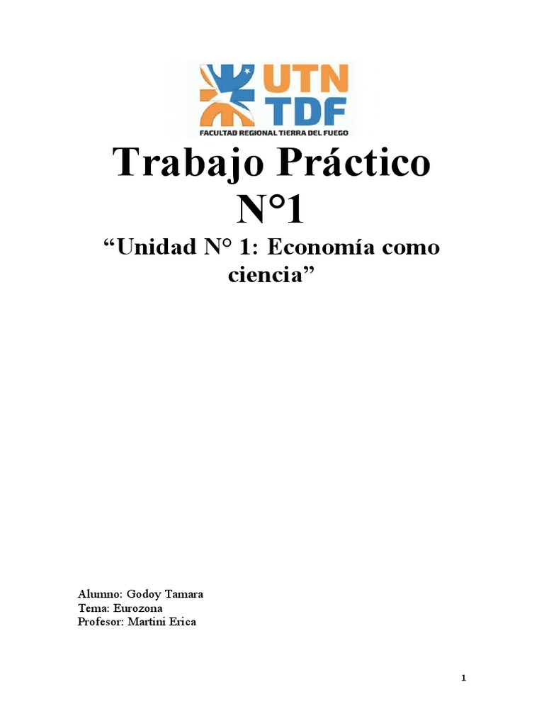 Trabajo Práctico Económia N1 | PDF | Macroeconómica | Ciencias económicas