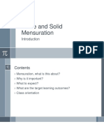 Intro To Plane and Solid Mensuration