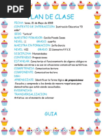 Plan de Clase Preposiciones
