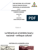 4 La Minería en El Ámbito Nacional y Local - Enfoque Cultural