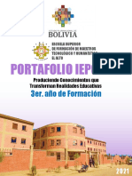 Portada Caratula e Indice Portafolio PEC 2021 Tercer Año