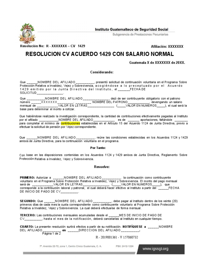 CV 1429 Salario Normal | PDF | Economias