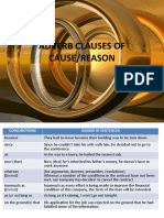 ADVERB CLAUSES OF CAUSE