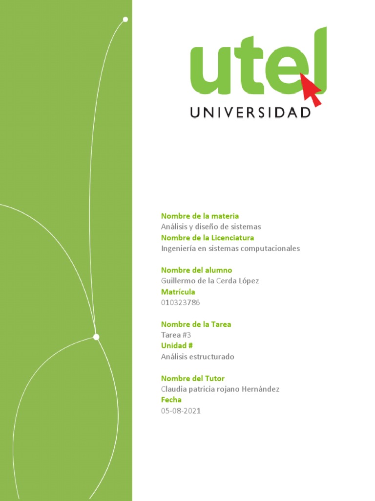 Formato UTEL - Semana3 | PDF | Ingeniería de Sistemas | Ingeniería de ...