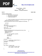 Guess Paper - 2012 Class - XII Subject - Computer Science: M.M.70 Time: 3 Hrs General Instructions