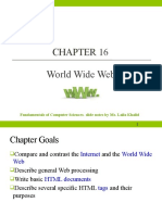 World Wide Web: Fundamentals of Computer Sciences-Slide Notes by Ms. Laila Khalid