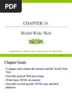 World Wide Web: Fundamentals of Computer Sciences-Slide Notes by Ms. Laila Khalid