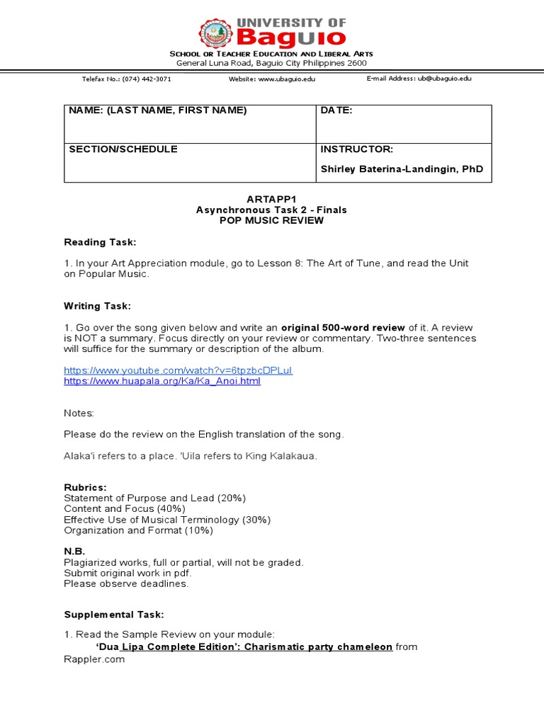 ARTAPP1 Asynchronous Task 2 Finals | PDF | Art